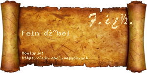 Fein Ábel névjegykártya