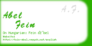 abel fein business card
